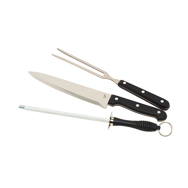 3-piece stainless steel carving set CARVE - silver