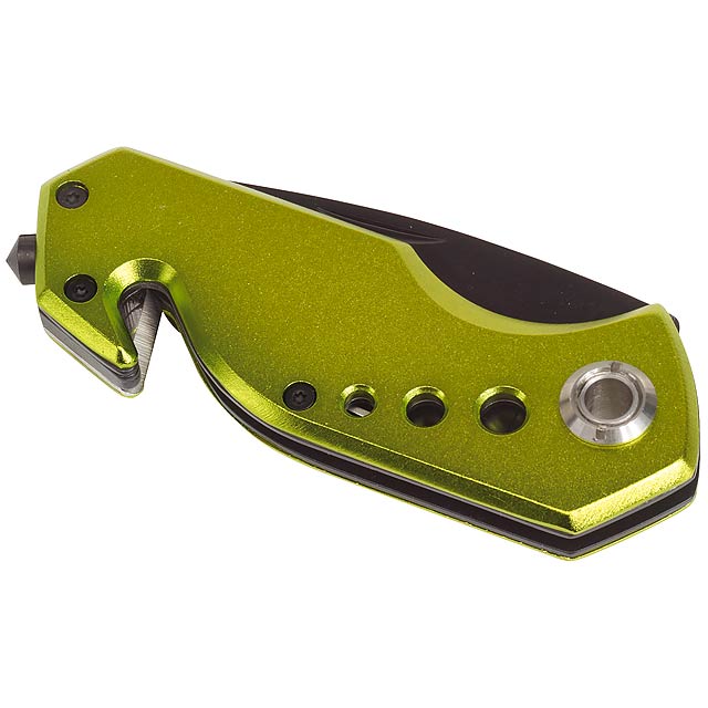 Emergency pocket knife DISTRESS - green
