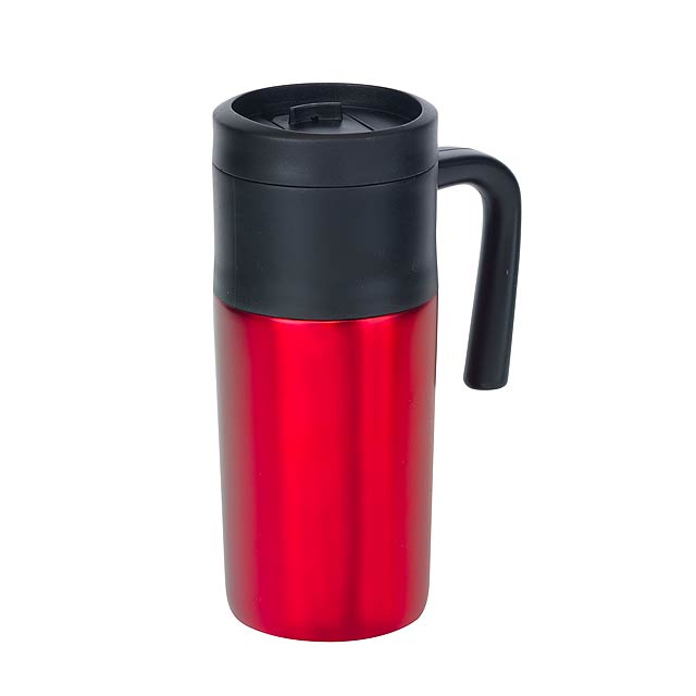 Dvoustěnný termohrnek GRAB AND GO - červená
