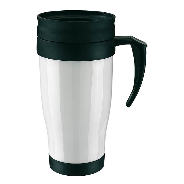 Double-walled travel mug WARM-UP - white