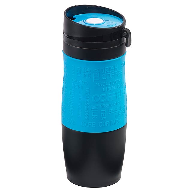 Double-walled travel mug GOLDEN DREAM - baby blue