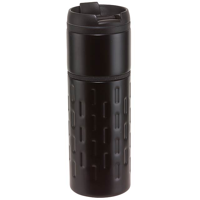 Double-walled travel mug EXCLUSIVE LIQUID - black