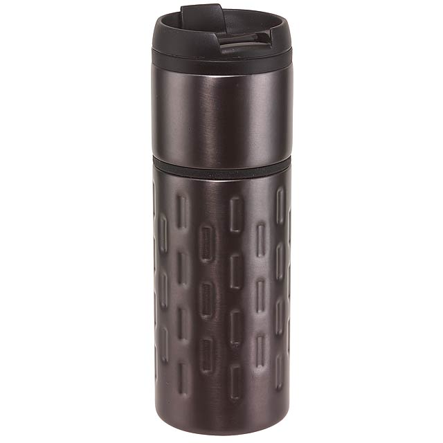 Double-walled travel mug EXCLUSIVE LIQUID - grey