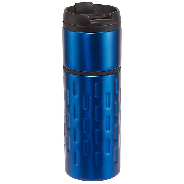 Double-walled travel mug EXCLUSIVE LIQUID - blue