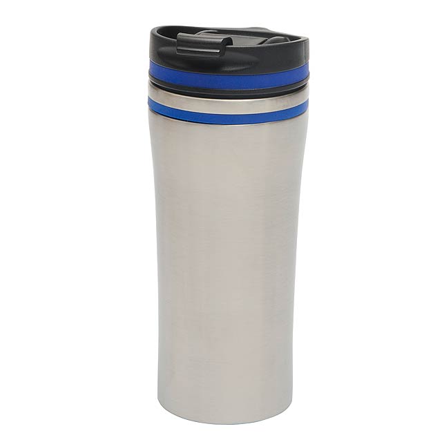 Double-walled travel mug LIBERICA - silver