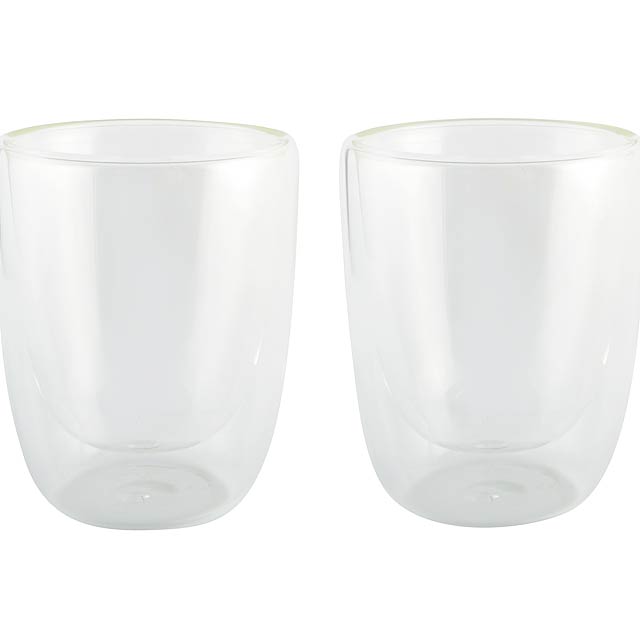 Sada pohárov DRINK LINE, obojstranné - transparentná