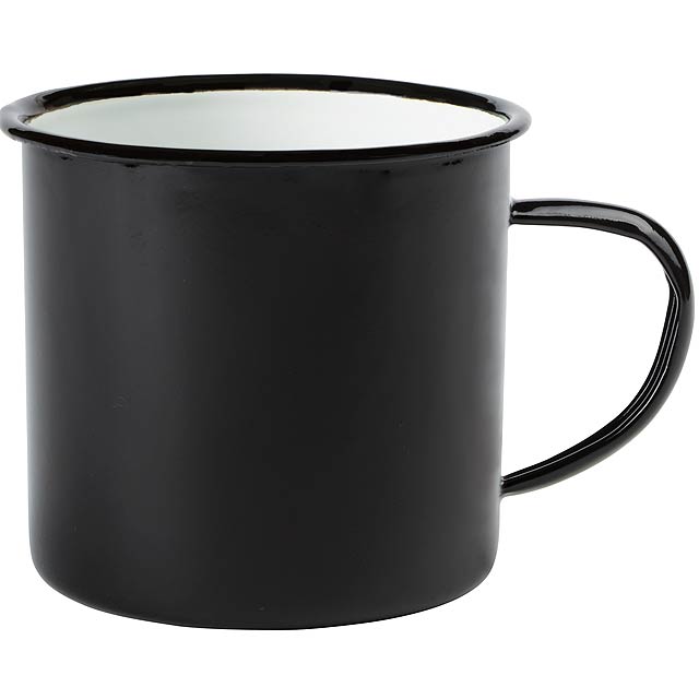 Enamel mug RETRO CUP - white