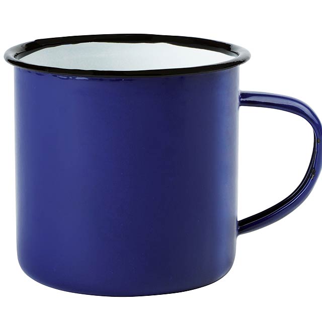 Enamel mug RETRO CUP - white