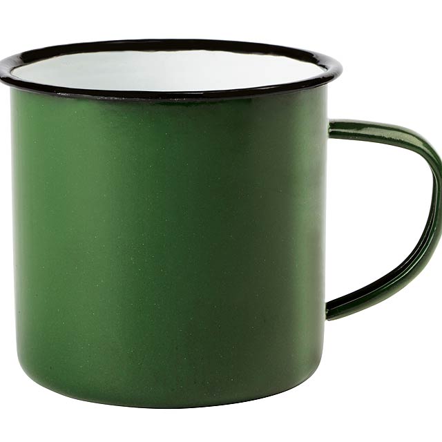 Enamel mug RETRO CUP - white