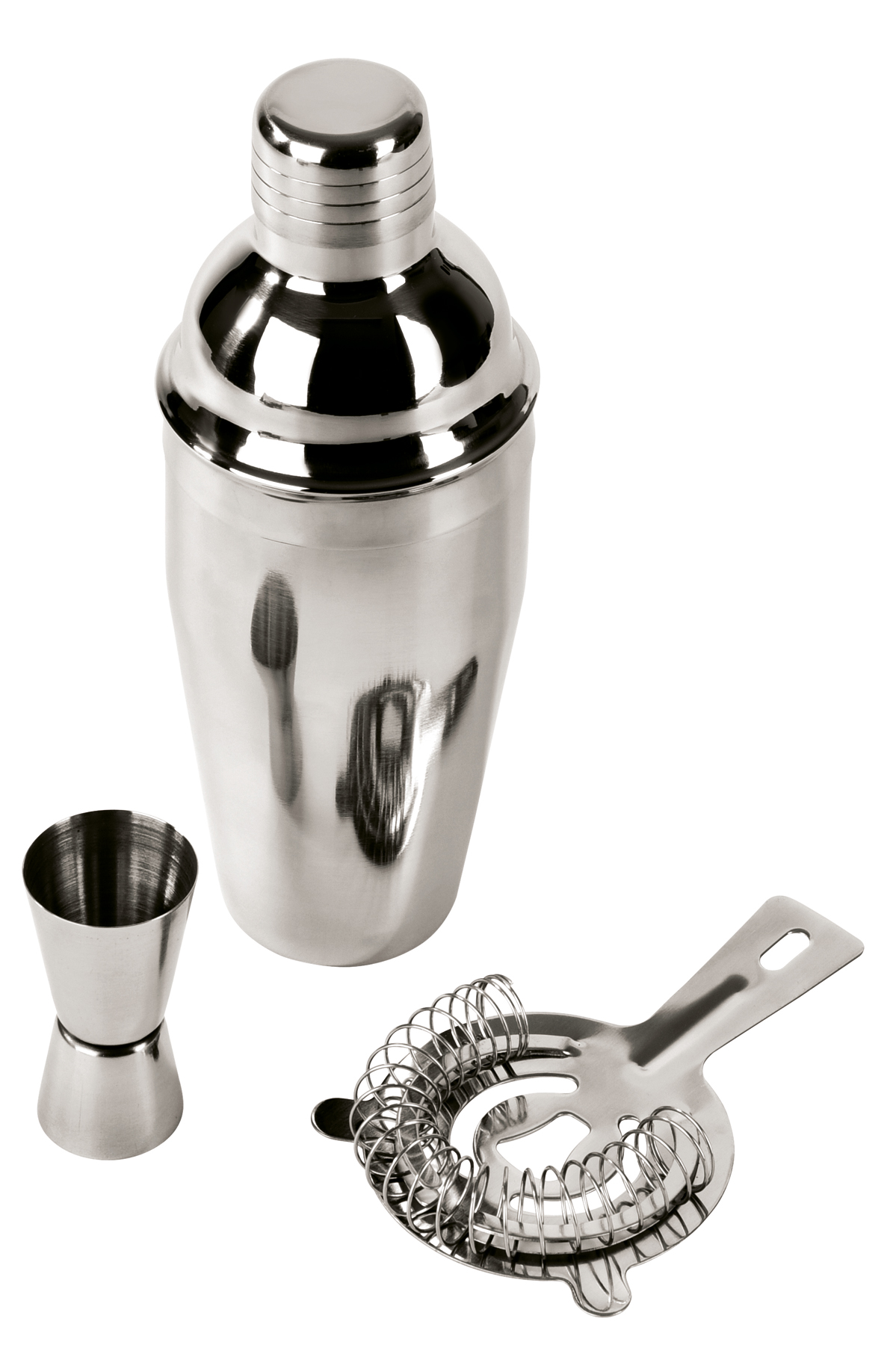 Edelstahl-Cocktailshaker-Set BARKEEPER - Silber