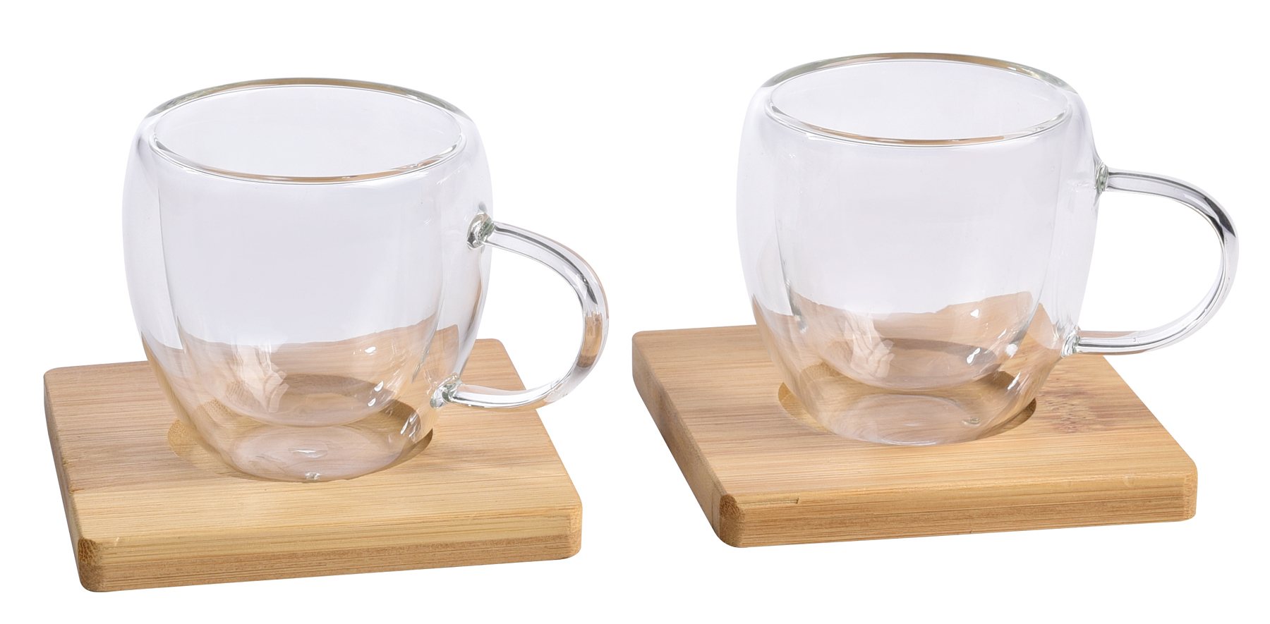 Cup set BAMBOO DUO - brown