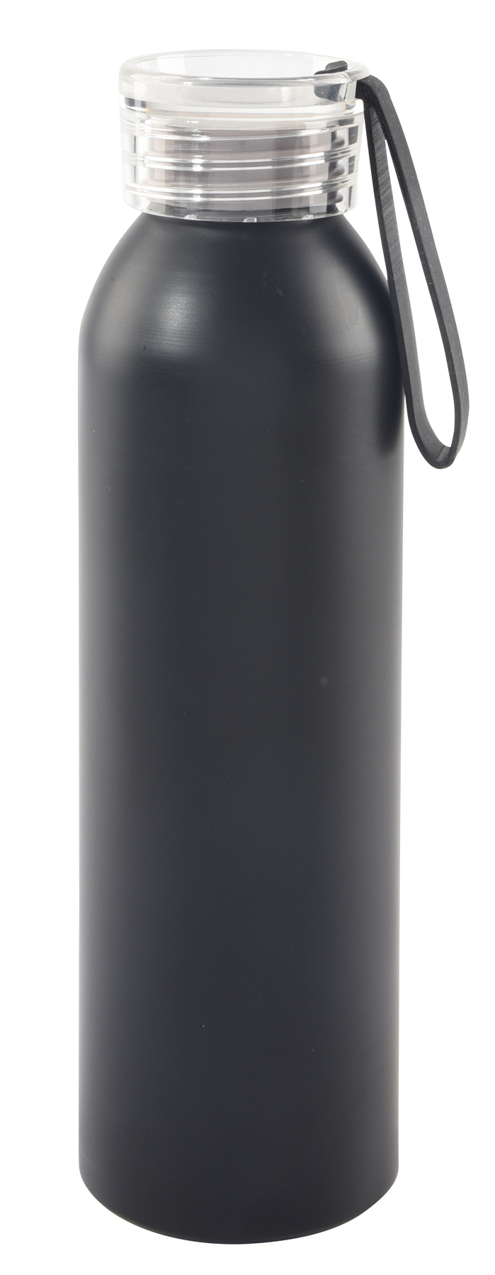 Aluminium drinking bottle LOOPED - black