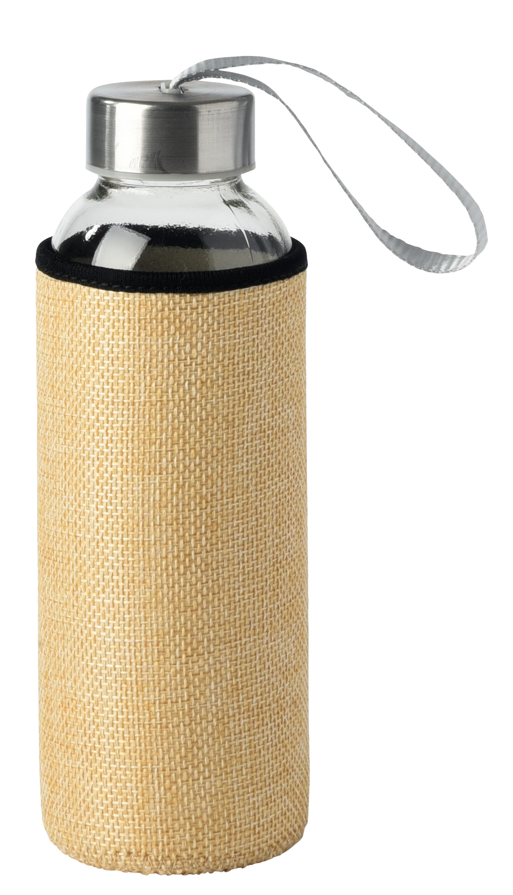 Glas-Trinkflasche TAKE JUTY - Beige