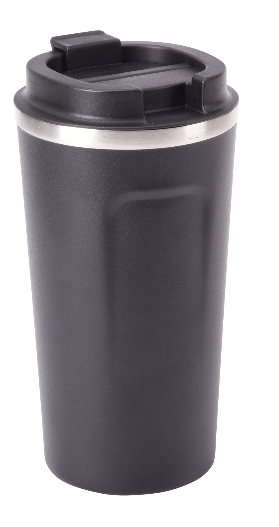 Insulated travel mug COFFEE TIME - black