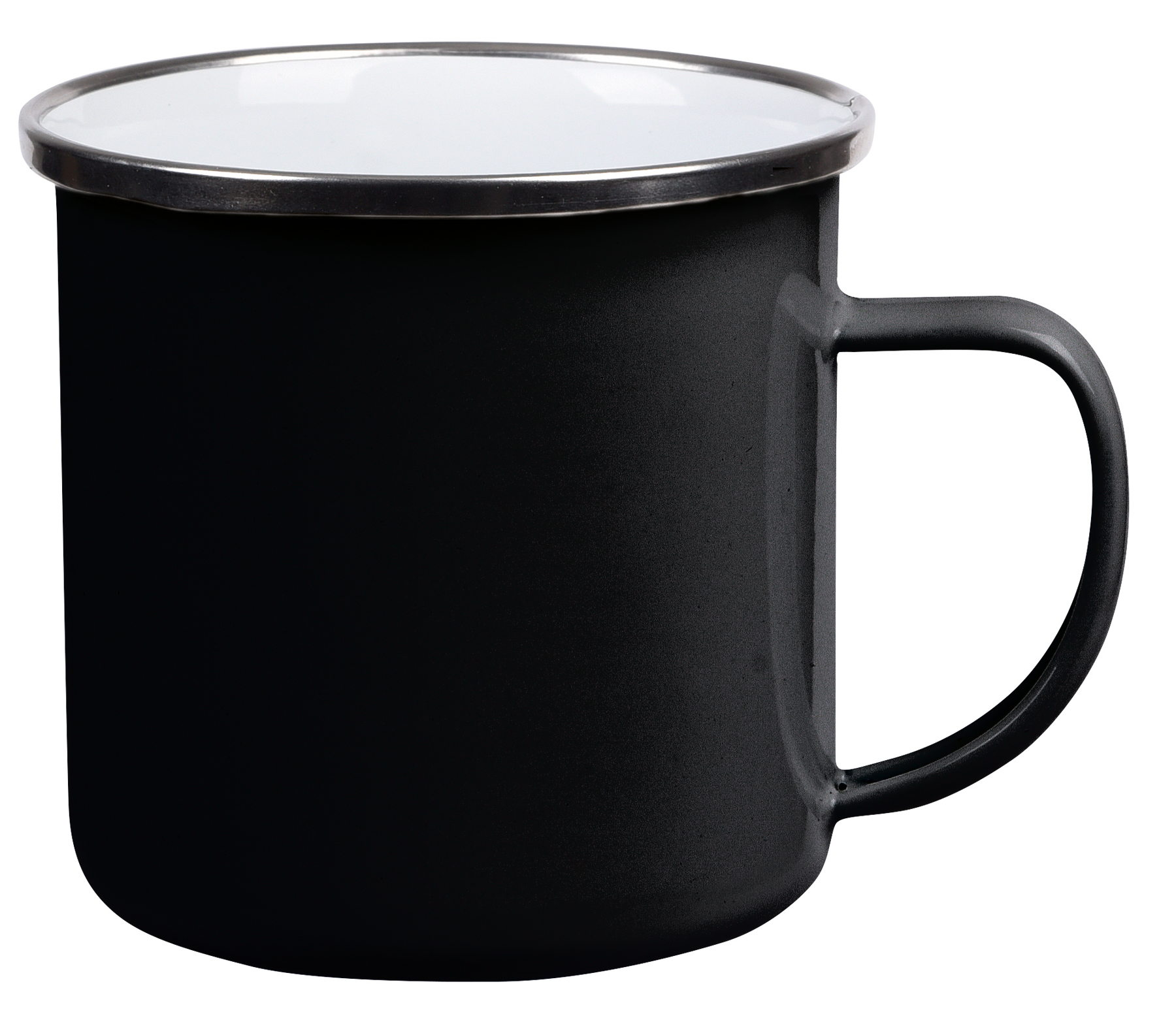 Smaltovaný nápojový hrnek VINTAGE CUP - černá