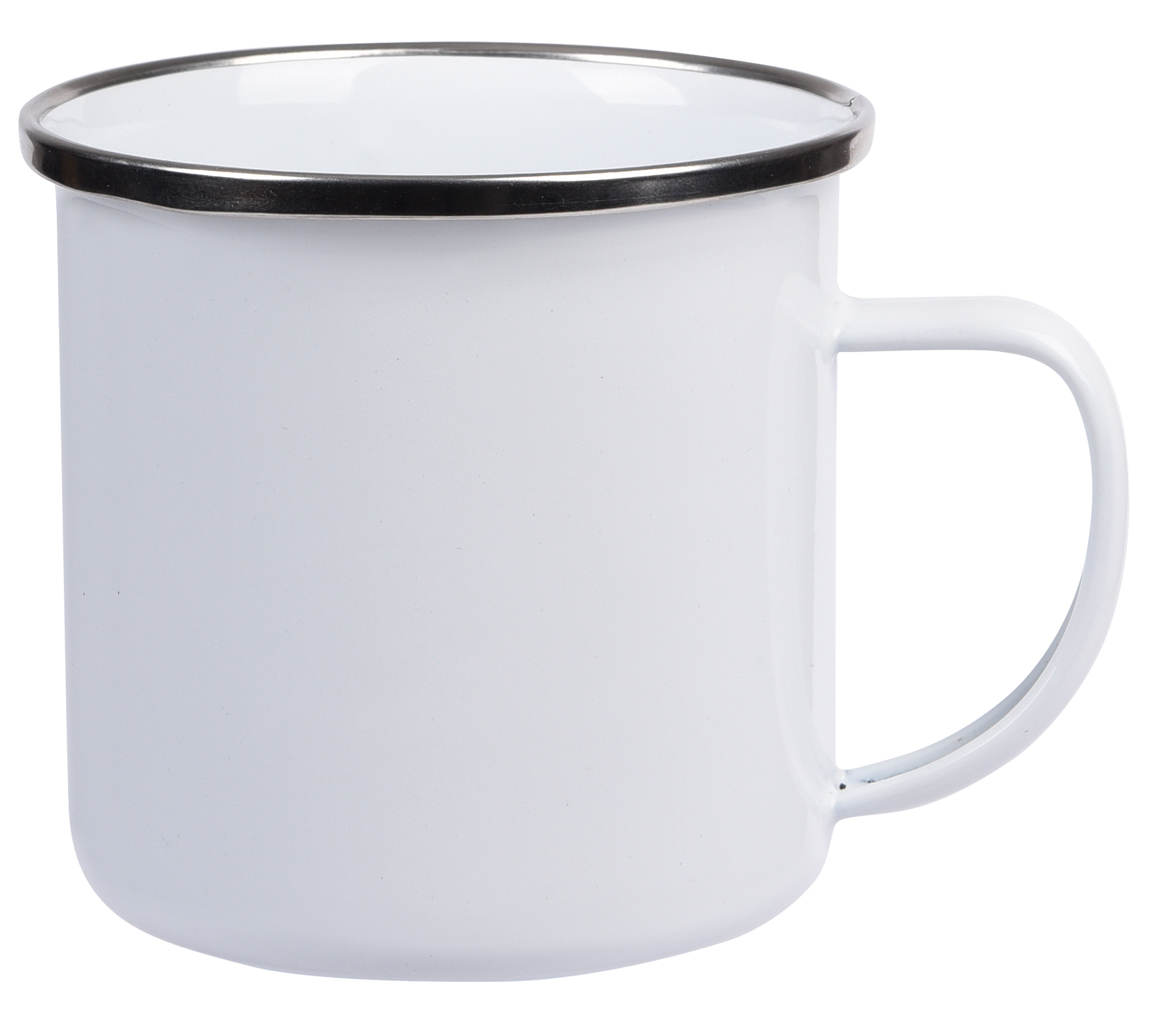 Enamel drinking cup VINTAGE CUP - white
