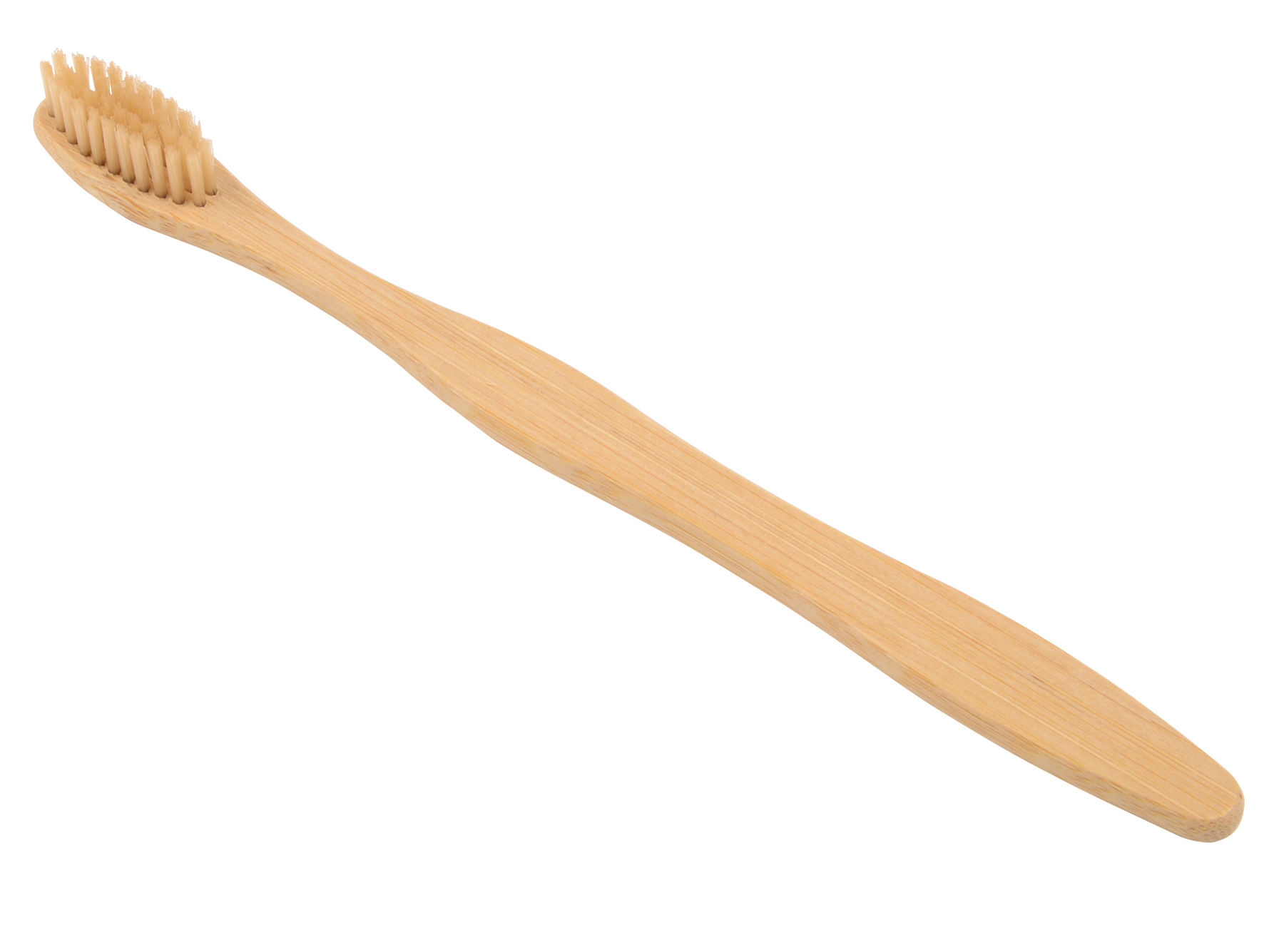 Bambusový zubní kartáček ECO CLEAN: pohodlné nylonové štětiny  - hnědá - foto