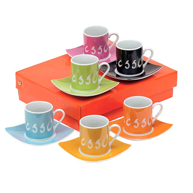 Espressotassen-Set LA DOLCE VITA - multicolor