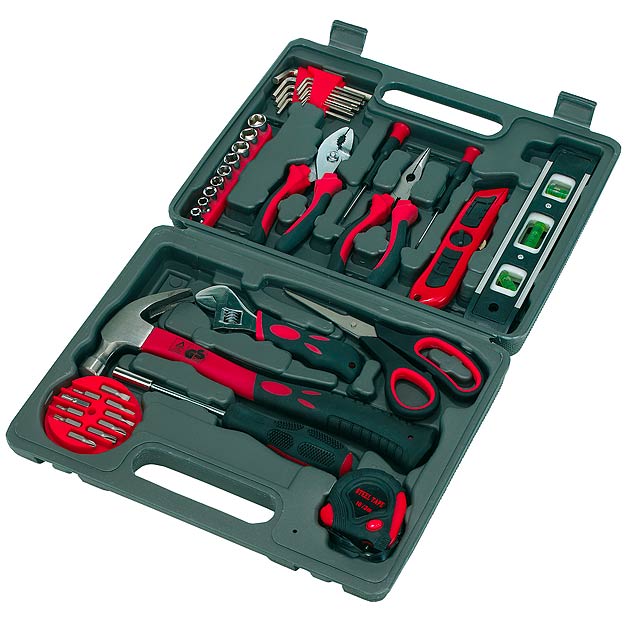 42 piece tool set MASTERKIT - red