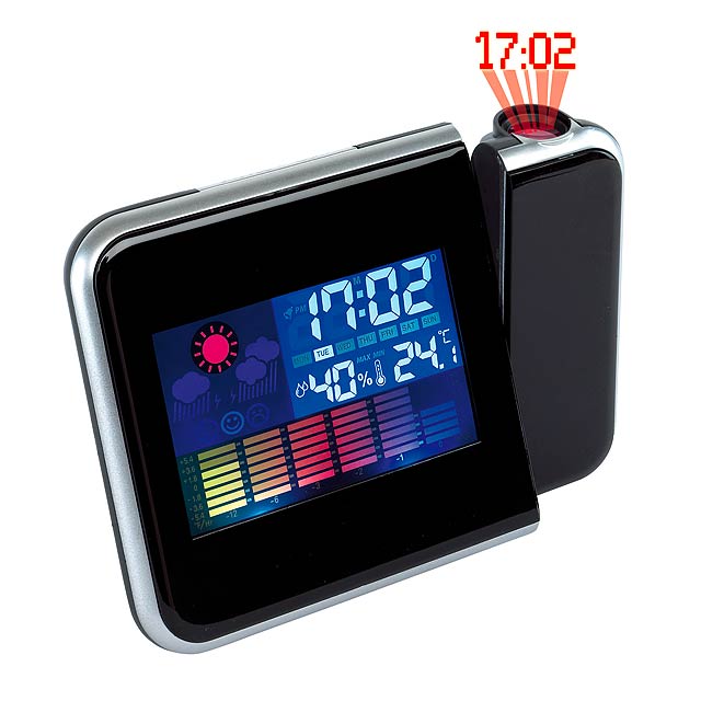 Projection alarm clock COLOUR - black