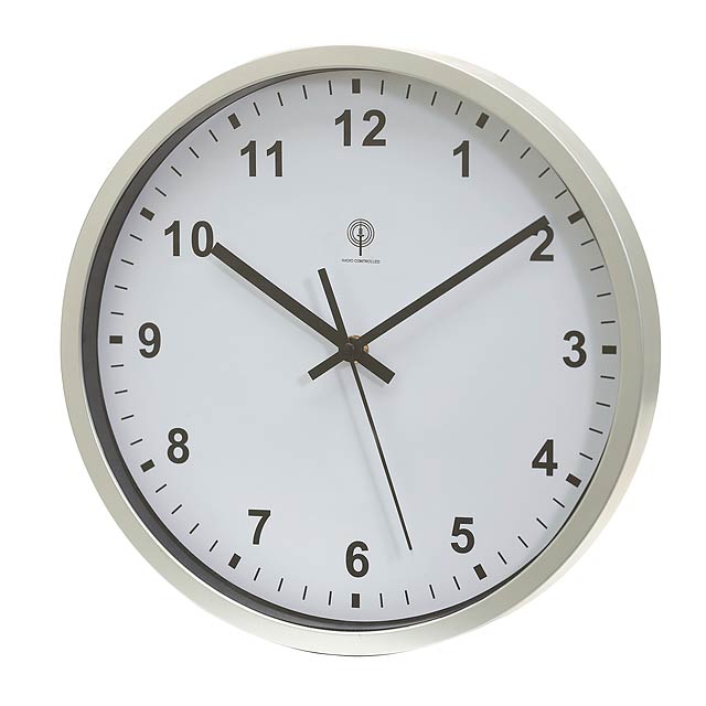Radio controlled clock NEPTUNE - silver