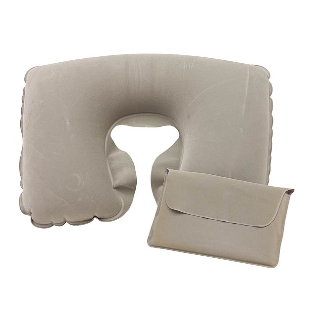 Inflatable travel pillow COMFORTABLE - grey