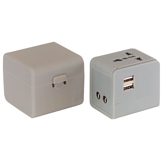 Travel adapter TRAVEL MATE - grey