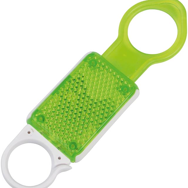 Reflector with bottle holder HANG - green
