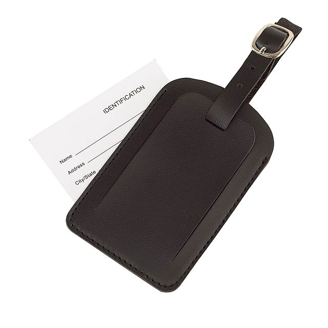 Luggage tag ADVENTURE - black