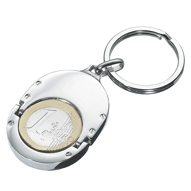 Klíčenka  1 EURO HOLDER - strieborná