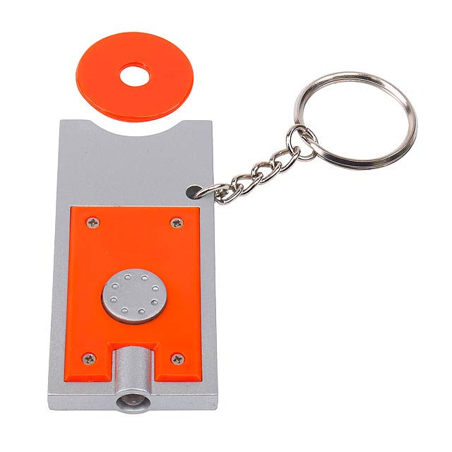 LED key ring SHOPPING - silver