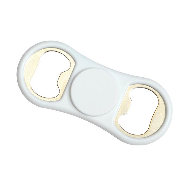 Bottle opener SPINNER - white