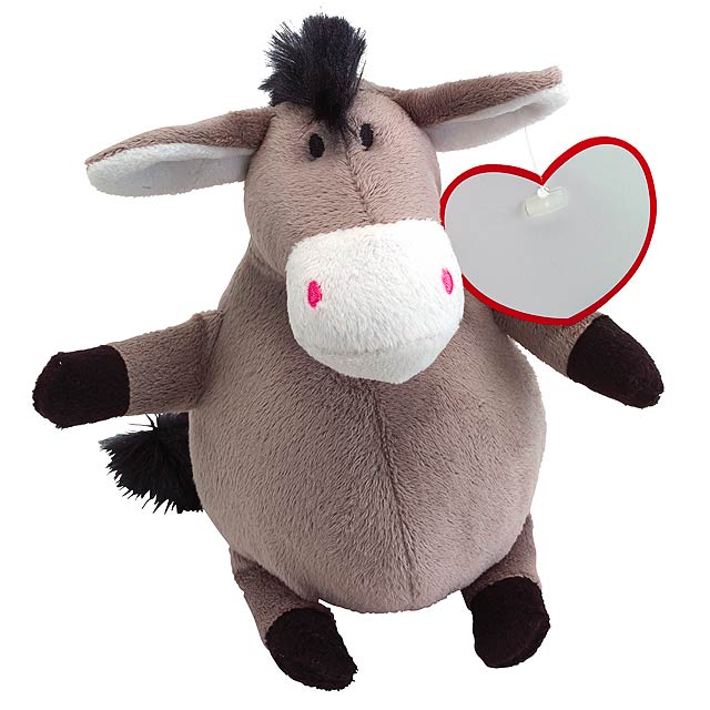 Plush donkey GORDO - grey