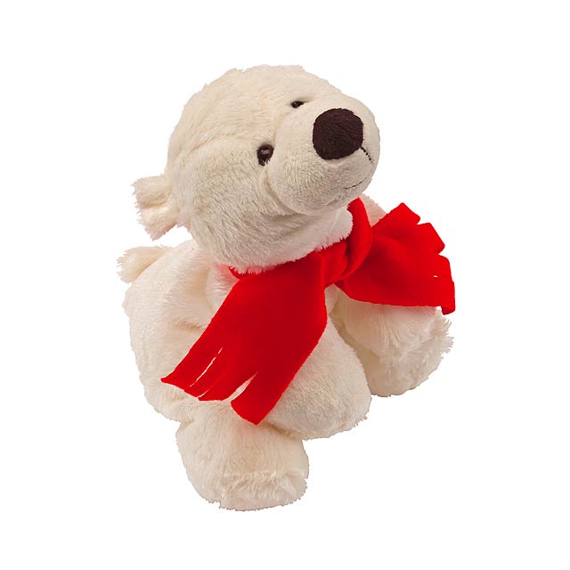 Plush bear LARS - red