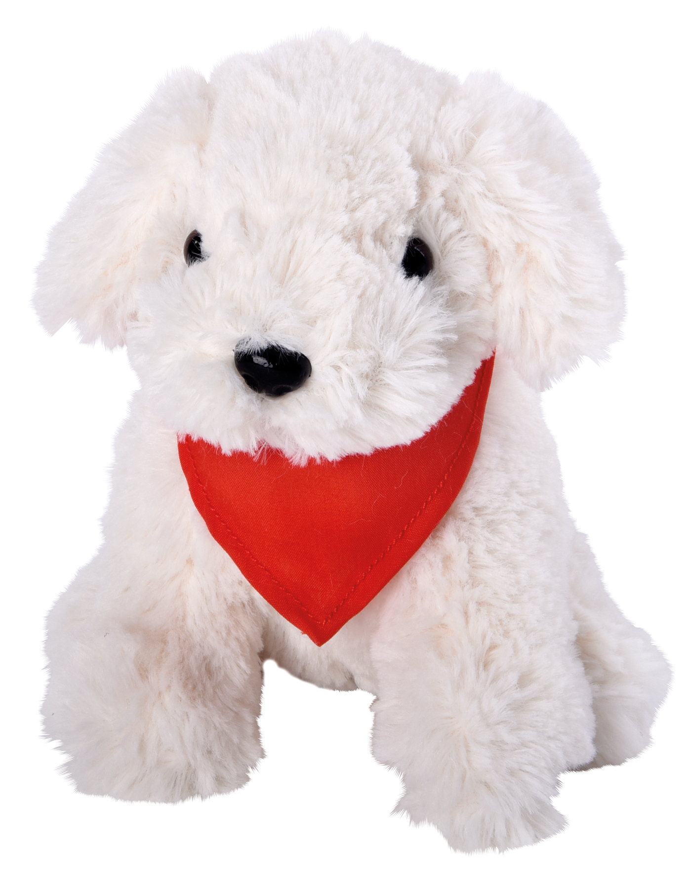 Plyšový pes BENNI - biela/červená