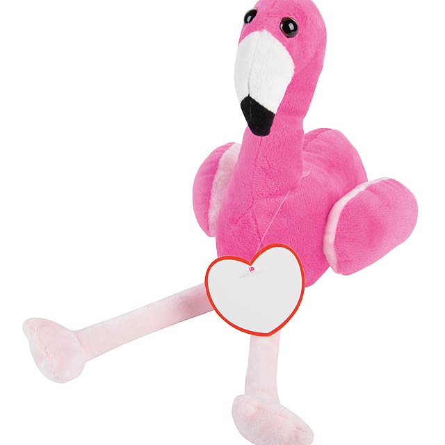 Plush flamingo LUISA - black