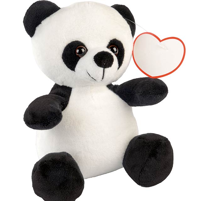 Plyšová panda ANTHONY - bílá/černá