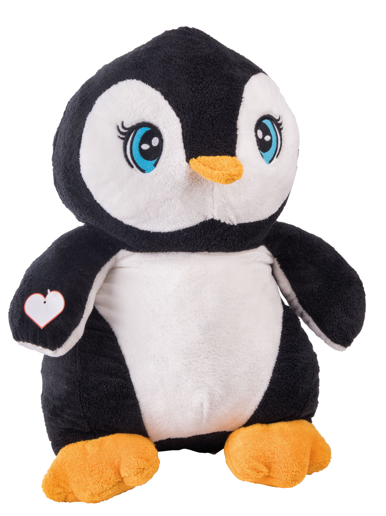 Large plush penguin SKIPPER - white/black