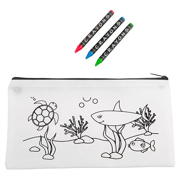 Pencil case COLOURFUL SCHOOL - white