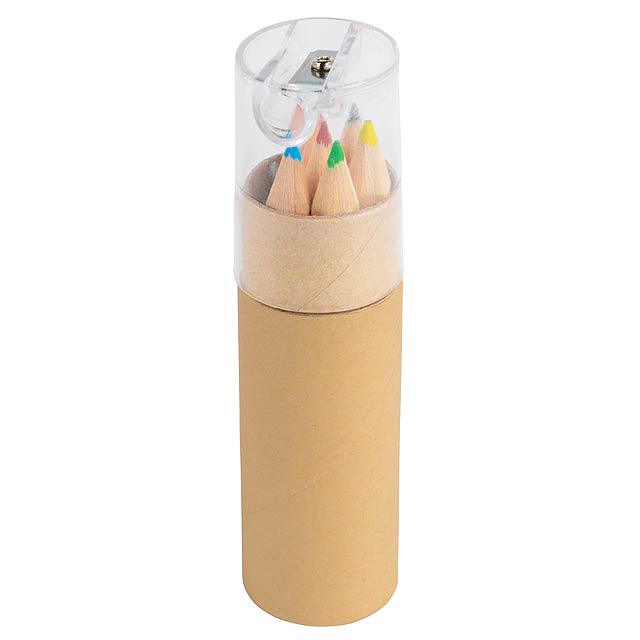 Sada pasteliek SMALL CIRCLE, 7 kusov - hnedá