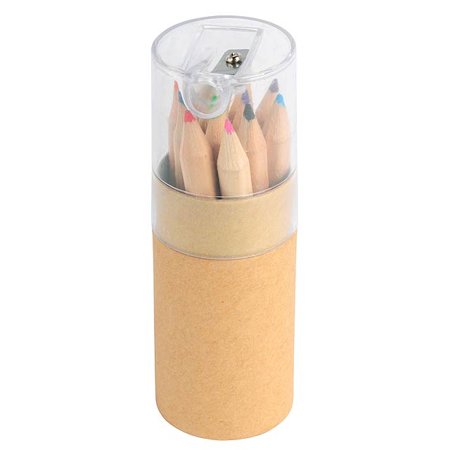 Pencil set BIG CIRCLE, 13 pieces - brown