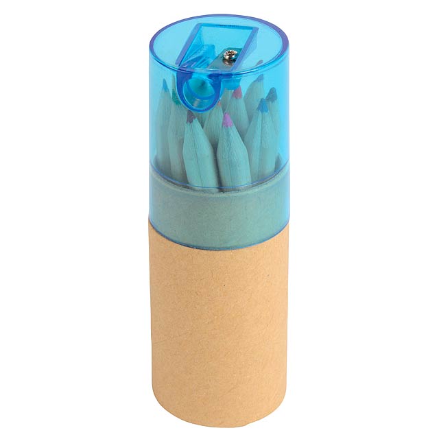 Pencil set BIG CIRCLE, 13 pieces - blue