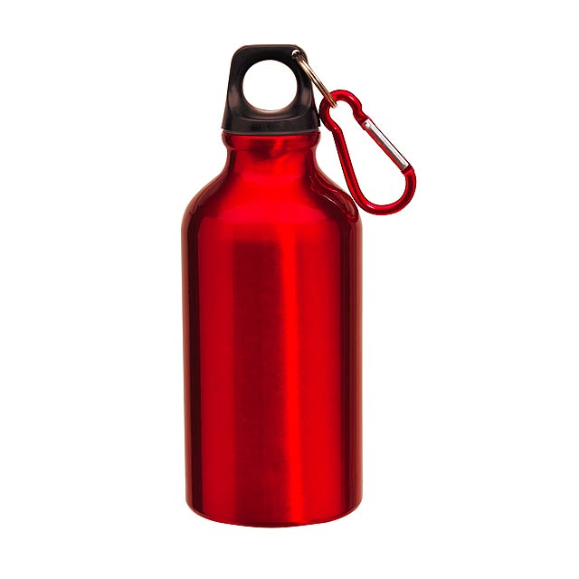 Aluminium drinking bottle TRANSIT - red