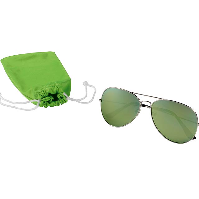 sunglasses in pouch  New Style , green - green