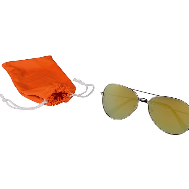 sunglasses in pouch  New Style , orange - orange
