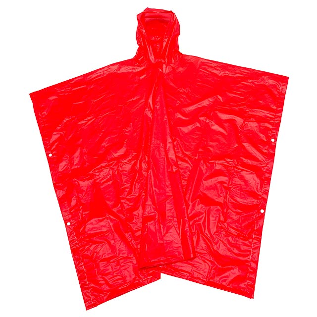 Rain poncho NEVER WET - red