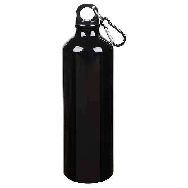 Aluminium drinking bottle BIG TRANSIT - black