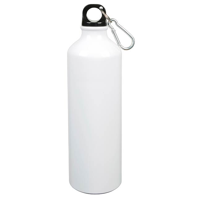 Aluminium drinking bottle BIG TRANSIT - white