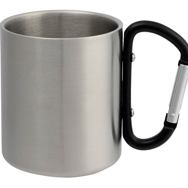 Stainless steel mug HIKING DAY - silver