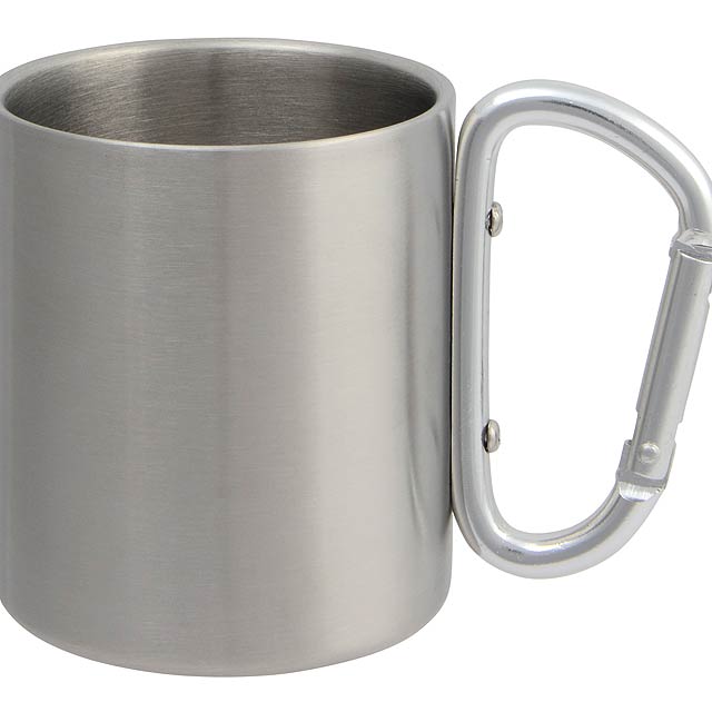 Stainless steel mug HIKING DAY - silver